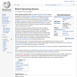 Robot Operating System - Wikipedia, the free encyclopedia - Nightly