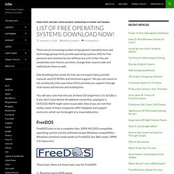 List of Free Operating Systems: Download Now!