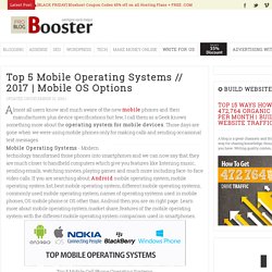 Top 5 Mobile Operating Systems // 2017