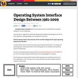 Operating System Interface Design Between 1981-2009