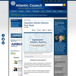 Operation Atlantic Resolve Fact Sheet