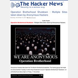 Operation Brotherhood Shutdown by Anonymous Hackers ~ The Hacker News