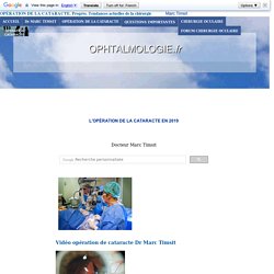 OPÉRATION CATARACTE 2019 Chirurgie Progrès FORUM