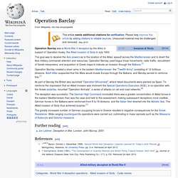 Operation Barclay