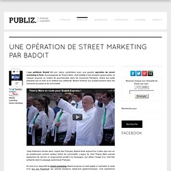 Une opération de street marketing par Badoit