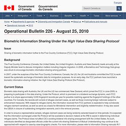 Operational Bulletin 226 - August 25, 2010