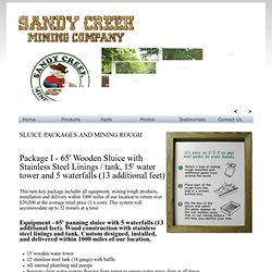 Sandy Creek Mining Company - Sluice Packages, Gemstone Panning Operations and Activities, Fossils, Arrowheads, Mining Rough