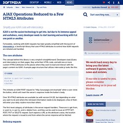 AJAX Operations Reduced to a Few HTML5 Attributes