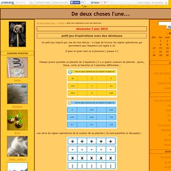 petit jeu d'opérations avec des décimaux