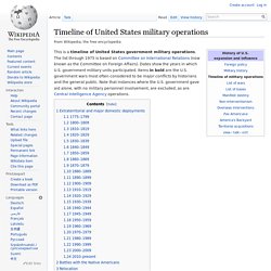 Timeline of United States military operations