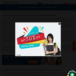 Operations Management Assignment Help & Writing Services in UK