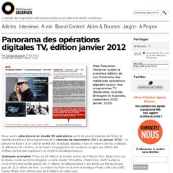 Panorama des opérations digitales TV, édition janvier 2012