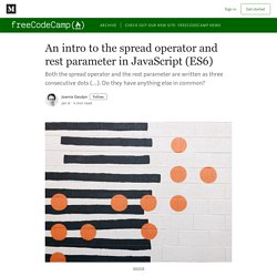 An intro to the spread operator and rest parameter in JavaScript (ES6)