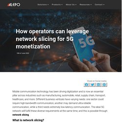 How operators can leverage network slicing for 5G monetization