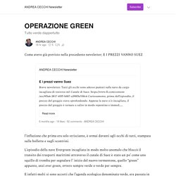 OPERAZIONE GREEN - by ANDREA CECCHI - ANDREA CECCHI Newsletter