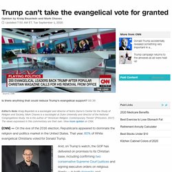 Opinion: Trump can't take the evangelical vote for granted