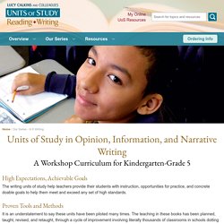 Units of Study : site officiel