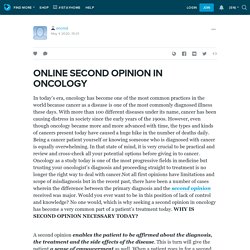 ONLINE SECOND OPINION IN ONCOLOGY: oncmd — LiveJournal