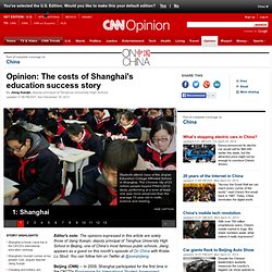 Opinion: The costs of Shanghai's education success story