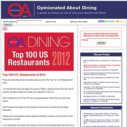 Opinionated About Dining Blog Entry Page