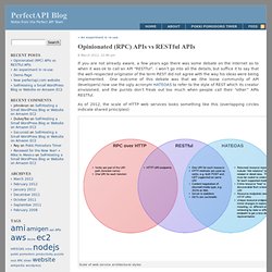 Opinionated (RPC) APIs vs RESTful APIs « PerfectAPI Blog PerfectAPI Blog