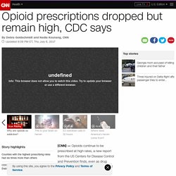 Opioid prescriptions dropped but remain high, CDC says
