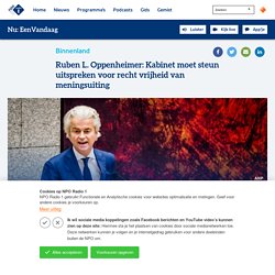 Ruben L. Oppenheimer: Kabinet moet steun uitspreken voor recht vrijheid van meningsuiting