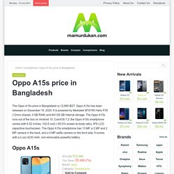 Oppo A15s price in Bangladesh