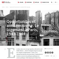 Opportunités et antisémitisme. Le logement à Paris, 1943-1944