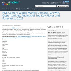 POE Camera Global Market Demand, Growth, Opportunities, Analysis of Top Key Player and Forecast to 2022