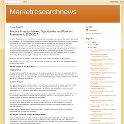 Marketresearchnews: Practice Analytics Market: Opportunities and Forecast Assessment, 2020-2027