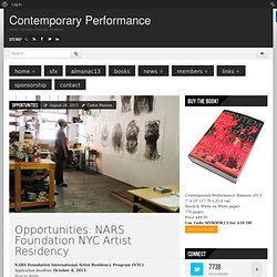 Opportunities: NARS Foundation NYC Artist Residency