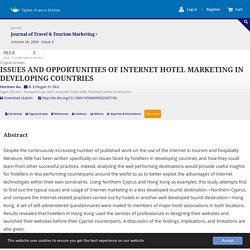 Issues and opportunities of internet hotel marketing in developing countries: Journal of Travel & Tourism Marketing: Vol 26, No 3