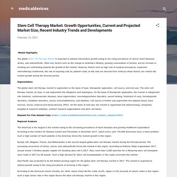 Stem Cell Therapy Market: Growth Opportunities, Current and Projected Market Size, Recent Industry Trends and Developments