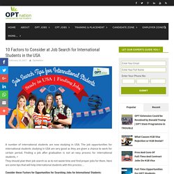 Jobs for international students in USA
