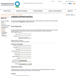 Career Opportunities - Conservation International