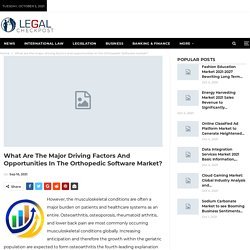 What are the major driving factors and opportunities in the Orthopedic Software market? – Legalcheckpost