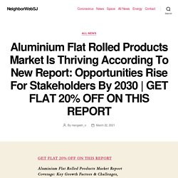 Aluminium Flat Rolled Products Market Is Thriving According To New Report: Opportunities Rise For Stakeholders By 2030