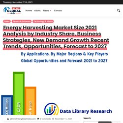 Energy Harvesting Market Size 2021 Analysis by Industry Share, Business Strategies, New Demand Growth Recent Trends, Opportunities, Forecast to 2027 -