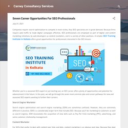 Seven Career Opportunities For SEO Professionals