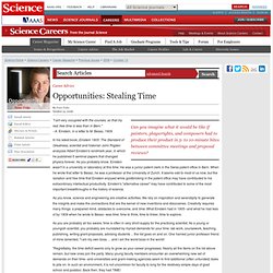 Opportunities: Stealing Time