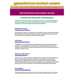 Opportunities for Student Action