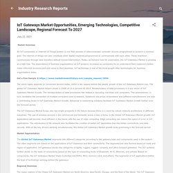 IoT Gateways Market Opportunities, Emerging Technologies, Competitive Landscape, Regional Forecast To 2027