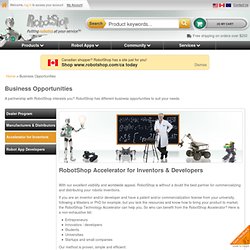 Business Opportunities - The World's Leading Source for Domestic Robot Technology