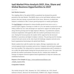 IaaS Market Price Analysis 2021, Size, Share and Global Business Opportunities to 2027 – Telegraph