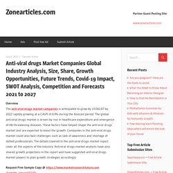 Anti-viral drugs Market Companies Global Industry Analysis, Size, Share, Growth Opportunities, Future Trends, Covid-19 Impact, SWOT Analysis, Competition and Forecasts 2021 to 2027 – Zonearticles.com