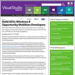 Build 2012: Windows 8 Opportunity Mobilizes Developers