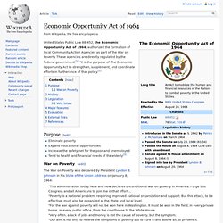The Economic Opportunity Act of 1964