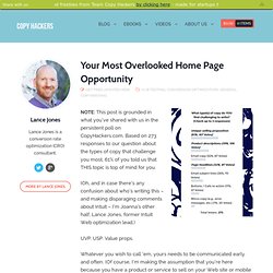 Your Most Overlooked Home Page Opportunity