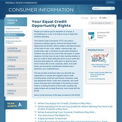 Credit and Your Consumer Rights